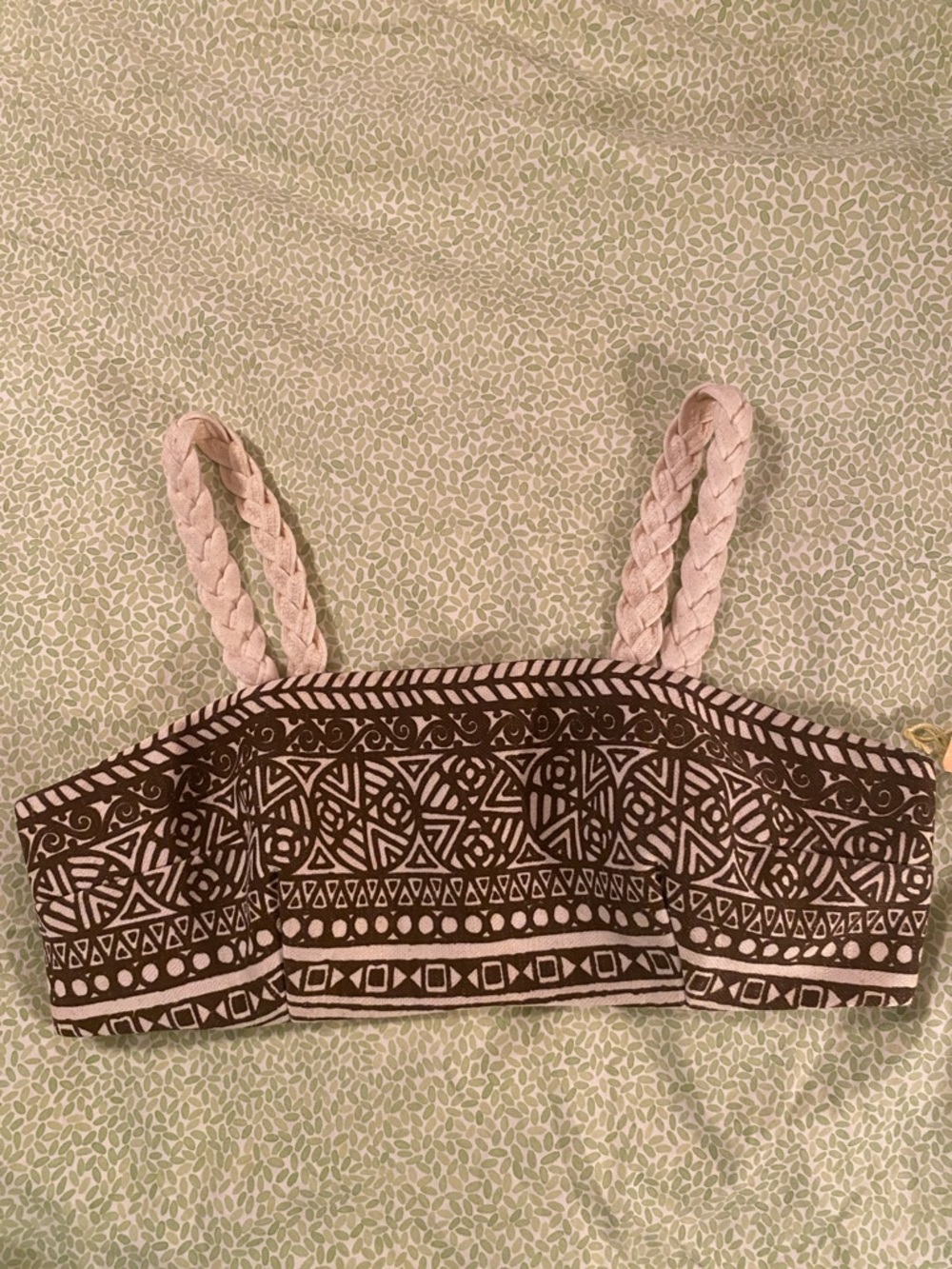 Braided Strap Tribal Print Top VTG NWT vintage